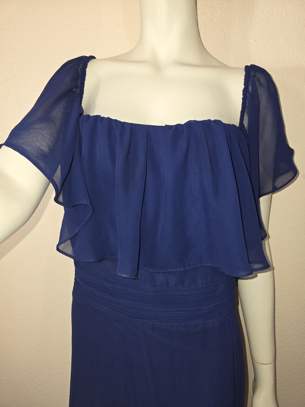 Ever Pretty Navy Blue High-Low Ruffle Gown - Picture 4 of 7